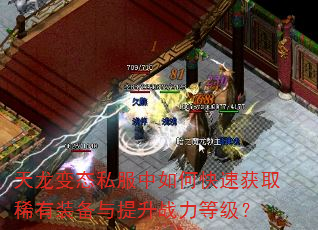 天龙变态私服中如何快速获取稀有装备与提升战力等级? 天龙变态私服中如何快速获取稀有装备与提升战力等级?