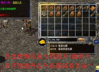 热血传奇私服今日新开1服新手如何快速升级与获取稀有装备? 热血传奇私服今日新开1服新手如何快速升级与获取稀有装备?