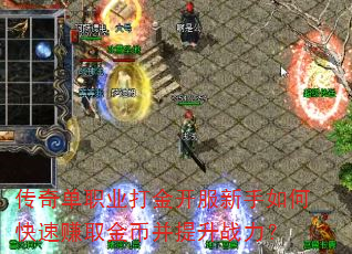 传奇单职业打金开服新手如何快速赚取金币并提升战力? 传奇单职业打金开服新手如何快速赚取金币并提升战力?