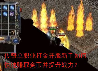 传奇单职业打金开服新手如何快速赚取金币并提升战力? 传奇单职业打金开服新手如何快速赚取金币并提升战力?