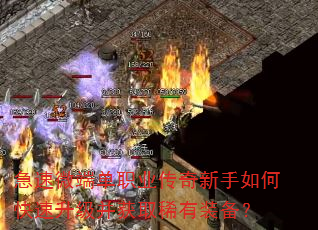 急速微端单职业传奇新手如何快速升级并获取稀有装备? 急速微端单职业传奇新手如何快速升级并获取稀有装备?