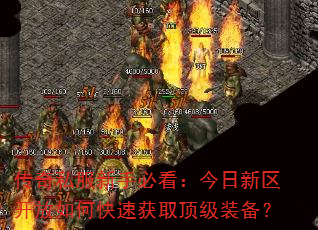 传奇私服新手必看:今日新区开放如何快速获取顶级装备? 传奇私服新手必看:今日新区开放如何快速获取顶级装备?