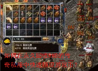 如何在永久回收RMB的传奇私服中快速赚取游戏币? 如何在永久回收RMB的传奇私服中快速赚取游戏币?