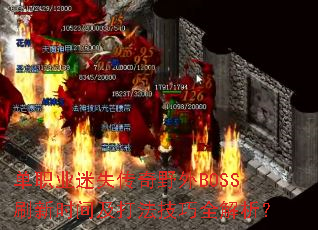 单职业迷失传奇野外BOSS刷新时间及打法技巧全解析? 单职业迷失传奇野外BOSS刷新时间及打法技巧全解析?