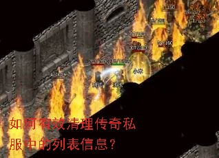 如何有效清理传奇私服中的列表信息? 如何有效清理传奇私服中的列表信息?