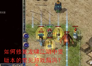 如何修复龙啸江湖中变版本的常见游戏漏洞? 如何修复龙啸江湖中变版本的常见游戏漏洞?