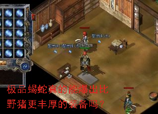 极品蝎蛇真的能爆出比野猪更丰厚的装备吗? 极品蝎蛇真的能爆出比野猪更丰厚的装备吗?