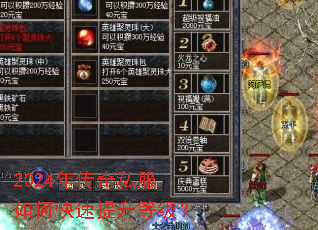 2024年传奇私服如何快速提升等级? 2024年传奇私服如何快速提升等级?