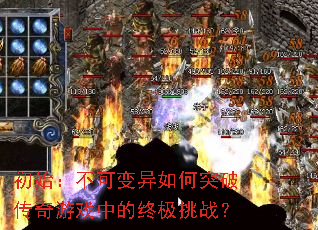 初始:不可变异如何突破传奇游戏中的终极挑战? 初始:不可变异如何突破传奇游戏中的终极挑战?