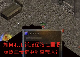如何利用新服秘籍在国语版热血传奇中制霸荒原? 如何利用新服秘籍在国语版热血传奇中制霸荒原?