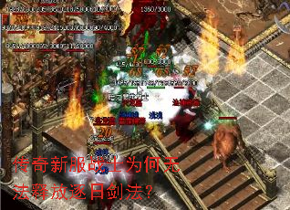 传奇新服战士为何无法释放逐日剑法? 传奇新服战士为何无法释放逐日剑法?