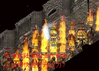 死神大陆单职业传奇新手如何快速提升战力? 死神大陆单职业传奇新手如何快速提升战力?