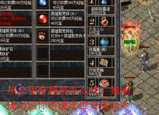 热血传奇新服怎么找?独家技巧助你快速定位专属版本 热血传奇新服怎么找?独家技巧助你快速定位专属版本