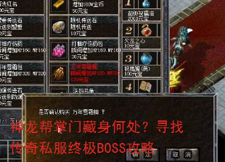 ���������Ų����δ���Ѱ�Ҵ���˽���ռ�BOSS����