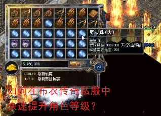 如何在布衣传奇私服中快速提升角色等级? 如何在布衣传奇私服中快速提升角色等级?