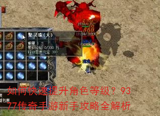 如何快速提升角色等级?9377传奇手游新手攻略全解析 如何快速提升角色等级?9377传奇手游新手攻略全解析